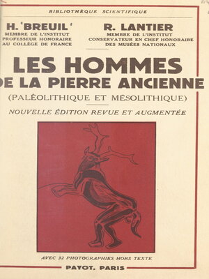 cover image of Les hommes de la pierre ancienne (Paléolithique et Mésolithique)